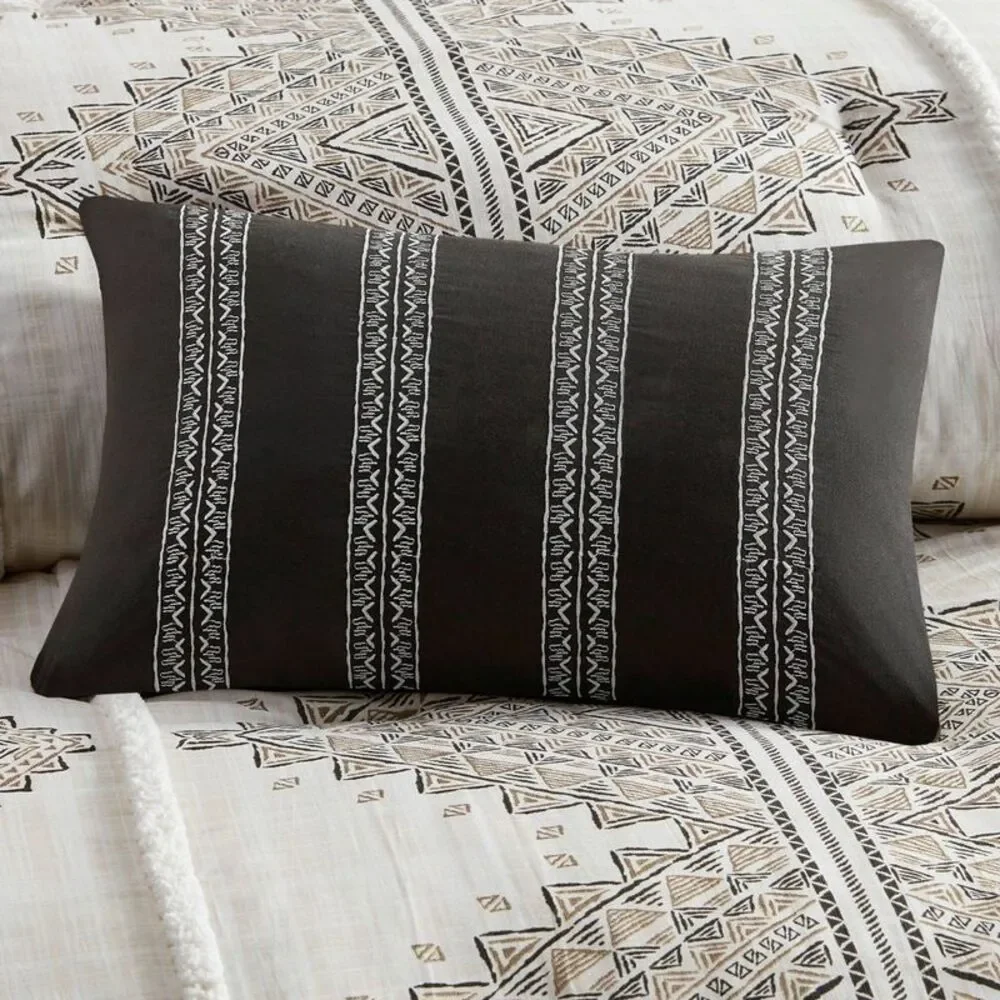 Madison Park Cream and Gray Comforter Set